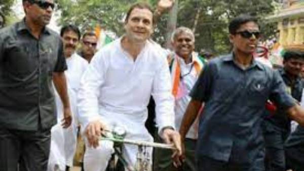పెట్రోల్ , డీజిల్ ధరల పెంపుకు నిరసన .. రాహుల్ ఆధ్వర్యంలో సైకిల్ ర్యాలీ