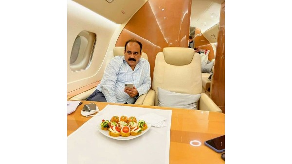 జెట్ విమానంలో మంత్రి బాలినేని..