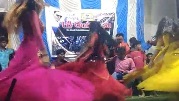 Recording dances at a temple program ; Shocking incident in Prakasam district Recording dances at a temple program ; Shocking incident in Prakasam district