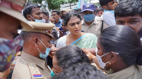 షర్మిలను అదుపులోకి తీసుకున్న పోలీసులు