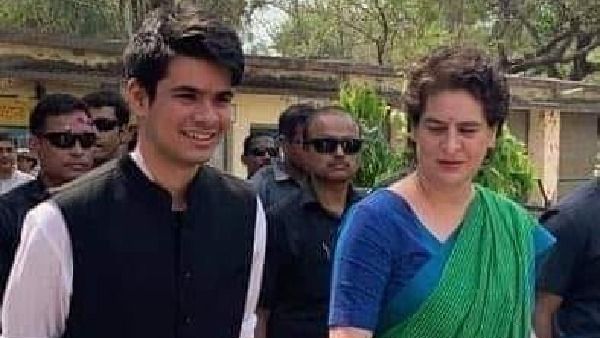 Priyanka Gandhi in Hyderabad!Arrival in the city for son eye treatment.! Priyanka Gandhi in Hyderabad!Arrival in the city for son eye treatment.!