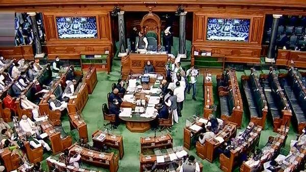Opposition parties walkout of Rajya Sabha after chirman reject revoke of mps suspension Opposition parties walkout of Rajya Sabha after chirman reject revoke of mps suspension