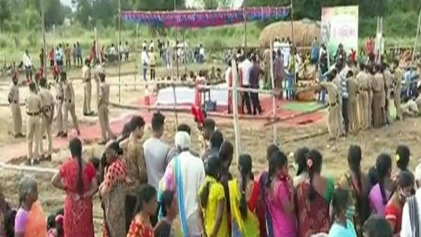 lance naik saiteja final rites in his home village, chittoor district. lance naik saiteja final rites in his home village, chittoor district.