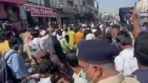 AIMIM supporters hold protests against the attack on Party chief Asaduddin Owaisi after Friday prayers AIMIM supporters hold protests against the attack on Party chief Asaduddin Owaisi after Friday prayers