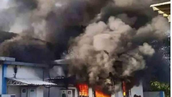 Patancheru: huge fire accident in pashamylaram industrial Patancheru: huge fire accident in pashamylaram industrial