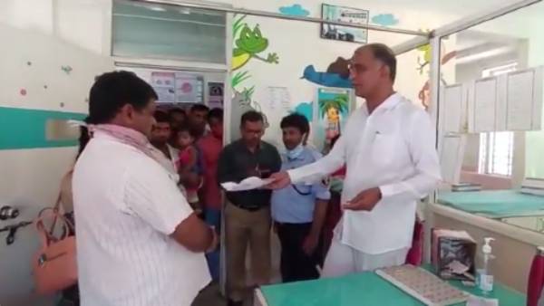 Minister Harish Rao suspends a doctor, who asks bribe form people Minister Harish Rao suspends a doctor, who asks bribe form people