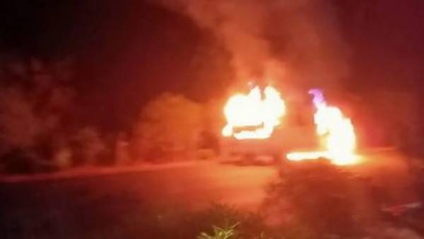 illegal movement: 13 cows burnt alive after cylinder blast in moving ambulance in nizamabad illegal movement: 13 cows burnt alive after cylinder blast in moving ambulance in nizamabad