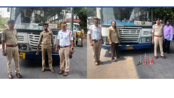 మల్టీ సౌండ్ హారన్ లు ఉపయోగించే వారిపై ట్రాఫిక్ పోలీసుల కొరడా