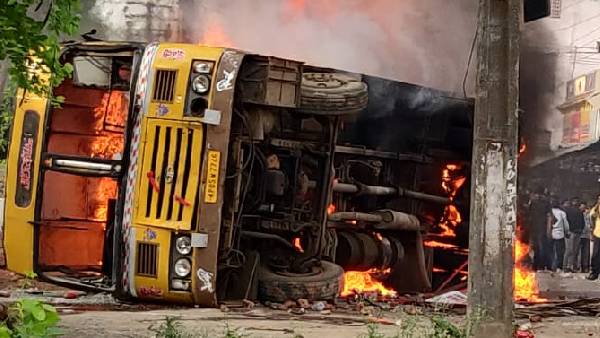 పచ్చని కోనసీమలో మంటలు