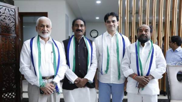 YSRCP candidates have filed nominations for four Rajya Sabha seats YSRCP candidates have filed nominations for four Rajya Sabha seats