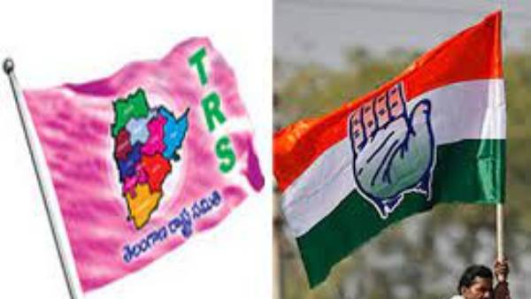 tensions in congress rythu rachhabanda in karimnagar district as trs tried to stop tensions in congress rythu rachhabanda in karimnagar district as trs tried to stop