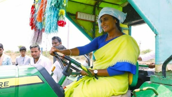 ట్రాక్టర్ నడిపి రైతుల్లో భరోసా నింపిన వైఎస్ షర్మిల