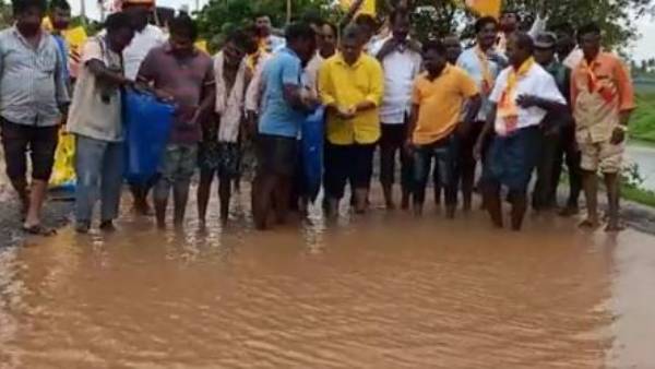 ex mla jayamangala venkata ramana drop fishes in the road ex mla jayamangala venkata ramana drop fishes in the road