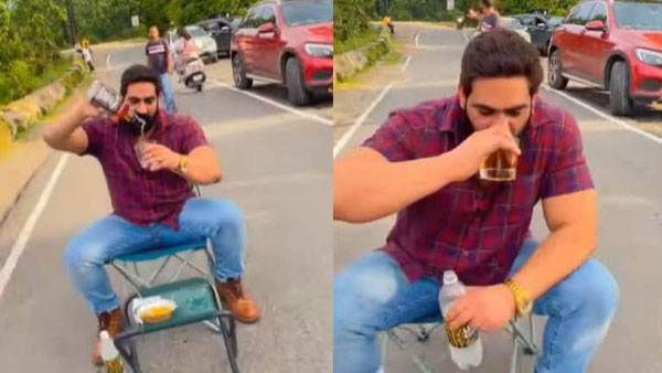 viral:రోడ్డుపై మద్యం తాగిన కటారియా.. వైరల్, అరెస్ట్ వారెంట్ జారీ