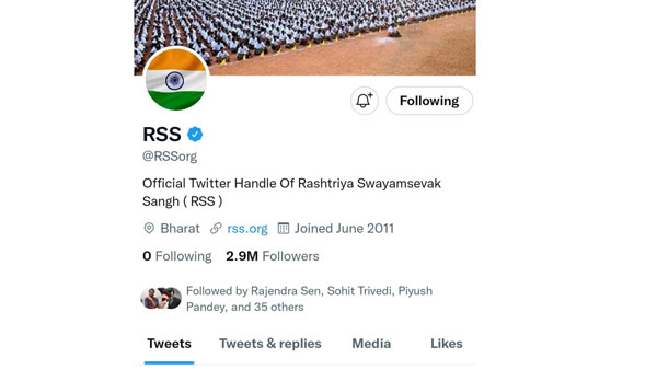 RSS social media accounts new profile pic is national flag-pm modis call honoured RSS social media accounts new profile pic is national flag-pm modis call honoured