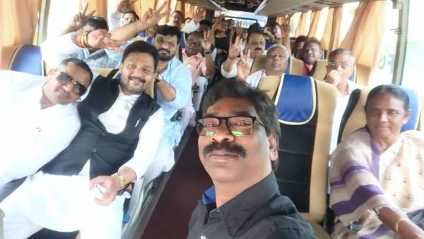 జార్ఖండ్ లో రిసార్ట్ రాజకీయాలు మొదలు-ఎమ్మెల్యేలతో కలిసి క్యాంప్ కు సోరెన్