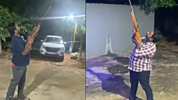 TRS leaders firing in rangareddy district. TRS leaders firing in rangareddy district.