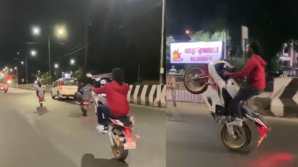 Viral Video: బైకులతో ప్రమాదకర స్టంట్లు.. వీడియో వైరల్.. పోలీసులు ఏం చేశారంటే..