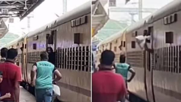 Viral video:వావ్.. వాట్ ఏ డెలివరీ, రైలులో ఉన్న కస్టమర్‌కు పార్సిల్ అందజేత