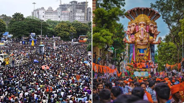  గంగమ్మ ఒడికి ఖైరతాబాద్ మహా గణపతి: భక్తజన కోలాహలం,  ట్యాంక్‍బండ్ జనసంద్రం