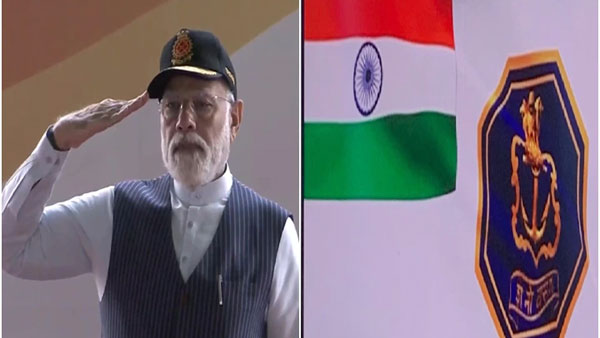 భారత నౌకాదళానికి కొత్త పతాకం-కొచ్చిన్ షిప్ యార్డ్ లో ప్రధాని మోడీ ఆవిష్కరణ