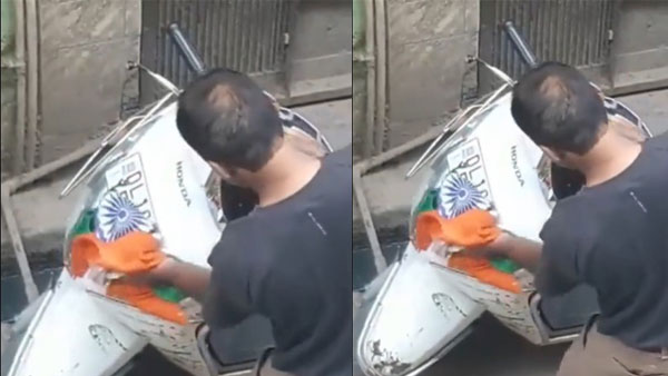 Viral Video: వీడు మనిషేనా.. జాతీయ జెండాతో ఏం చేశాడంటే..?