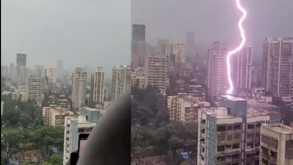 Viral video:గుండె గుబేల్, ముంబైలో ఓ ఇంటిపై పిడుగుపాటు, వీడియో వైరల్