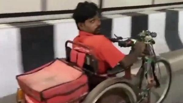 Viral Video: ట్రై సైకిల్ పై ఫుడ్ డెలివరీ చేస్తున్న దివ్యాంగుడు.. వీడియో వైరల్.. 