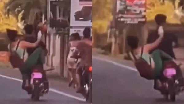 A video of a girl falling from a bike is going viral on social media A video of a girl falling from a bike is going viral on social media