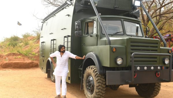 Pawankalyan elections campaign vehicle named Vaarahi,Video trends on social media Pawankalyan elections campaign vehicle named Vaarahi,Video trends on social media
