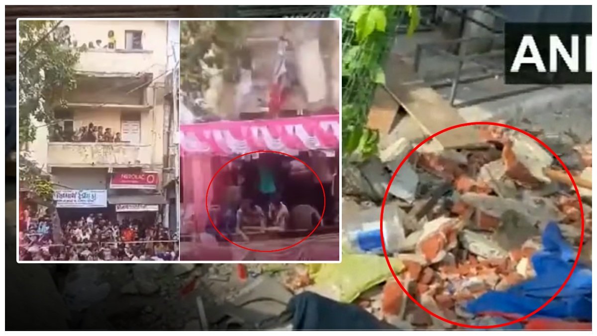 రథయాత్రలో అపశృతి- జనం మీద కుప్పకూలిన మూడంతస్తుల బాల్కనీ