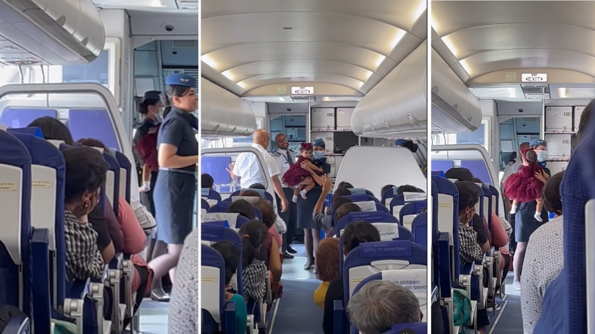 Viral Video: విమానంలో చిన్నారి బర్త్ డే వేడుకలు.. వైరల్ అవుతోన్న వీడియో..