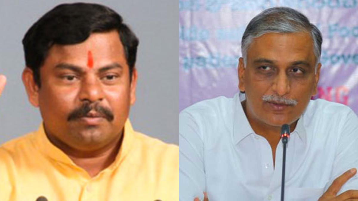 హరీశ్ రావుతో ఎమ్మెల్యే రాజా సింగ్ భేటీ: పార్టీ మార్పుపై తేల్చేశారు