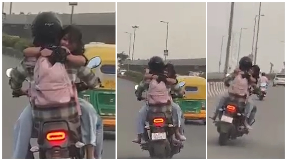 Viral Video: రోడ్డుపై హద్దులు దాటి రొమాన్స్.. తాటతీసిన పోలీసులు..