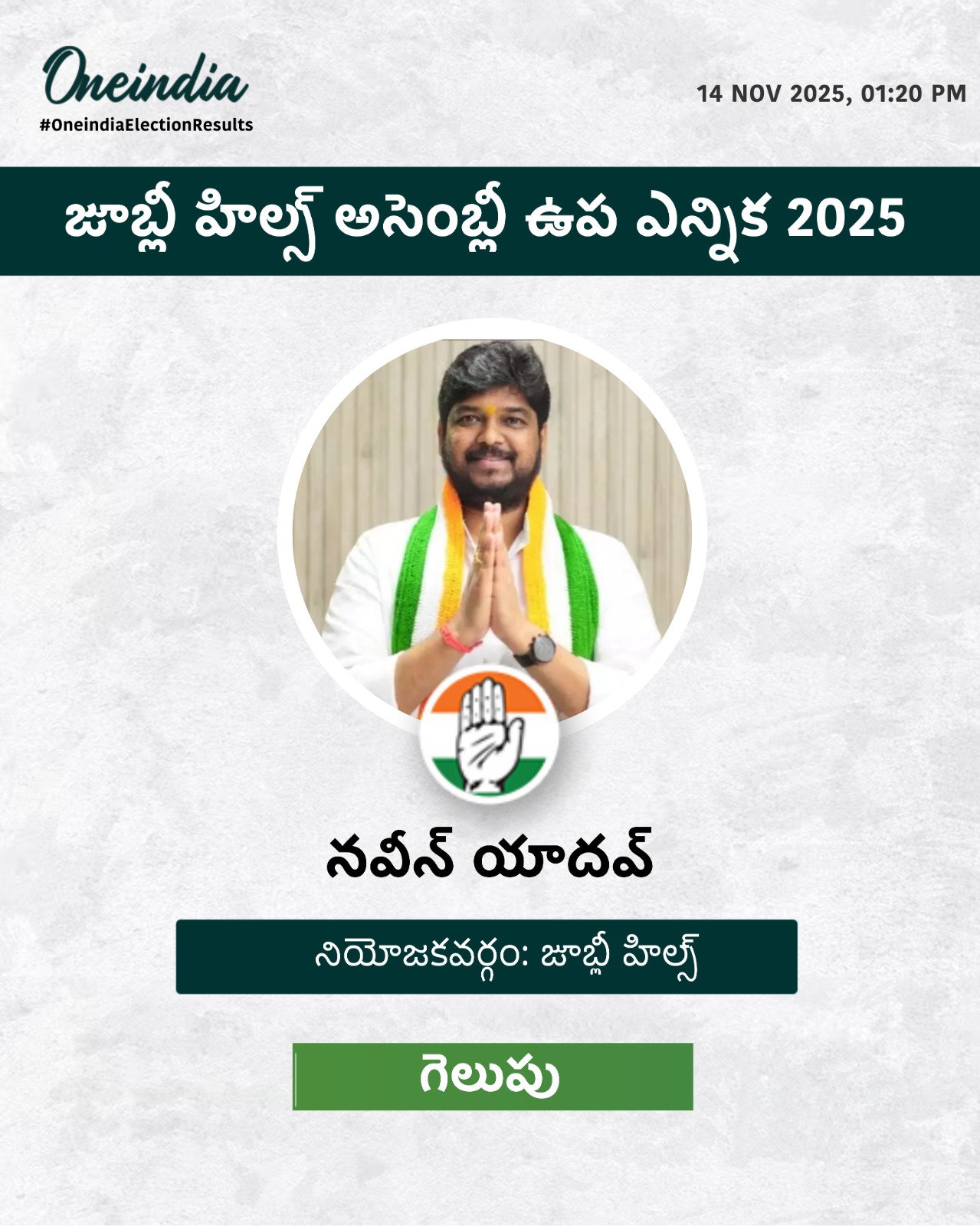 నవీన్ యాదవ్ ఘన విజయం