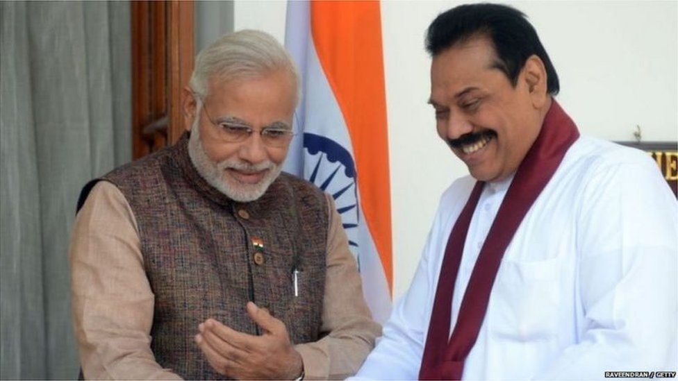 మోదీతో రాజపక్స మోదీతో రాజపక్స